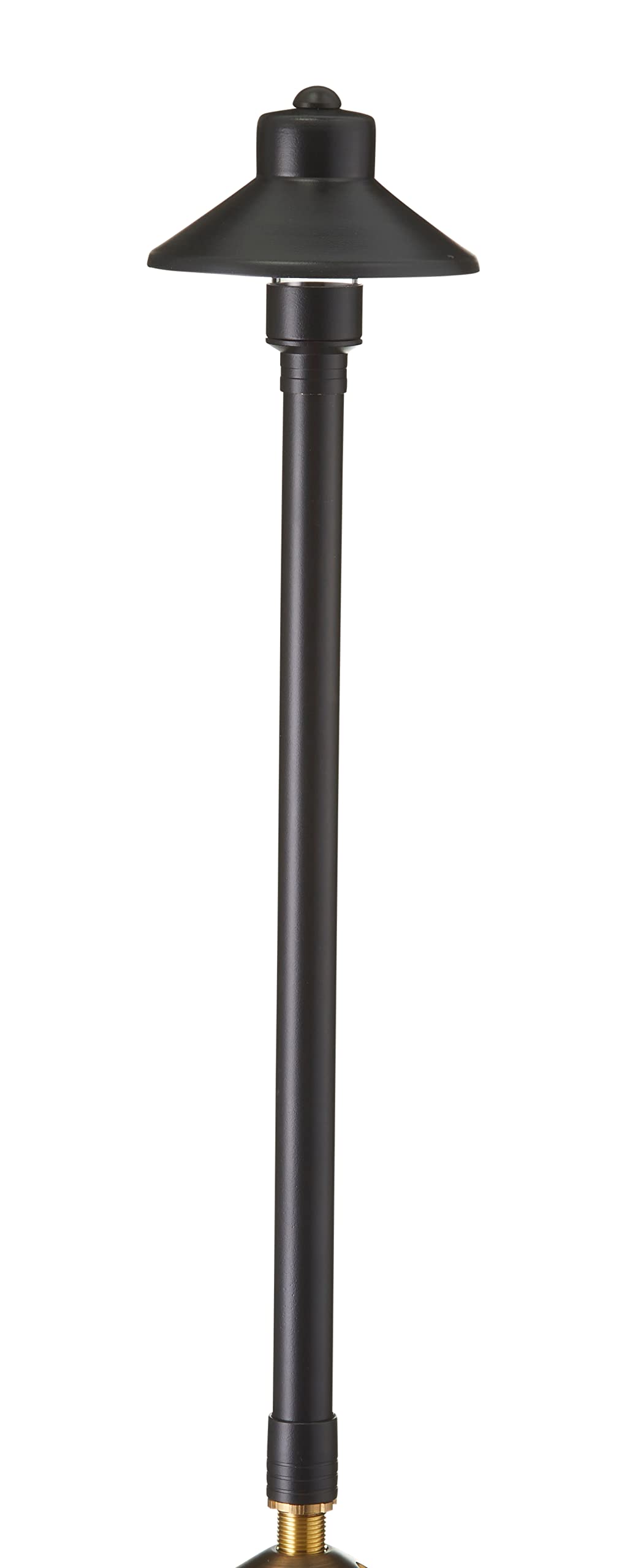 VOLT Flat Hat 12V Black Brass Path Light (5